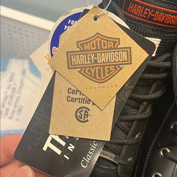 Harley-Davidson Lace Up Men's Size 9 Black  Steel Toe Boots - Picture 6 of 13